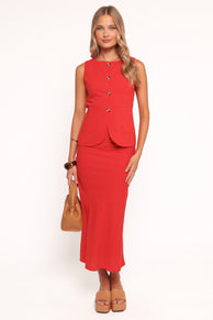 Peter Two Piece Set- Red