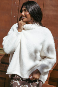Pia Mockneck Knit - Cream