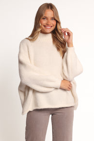 Pia Mockneck Knit - Cream
