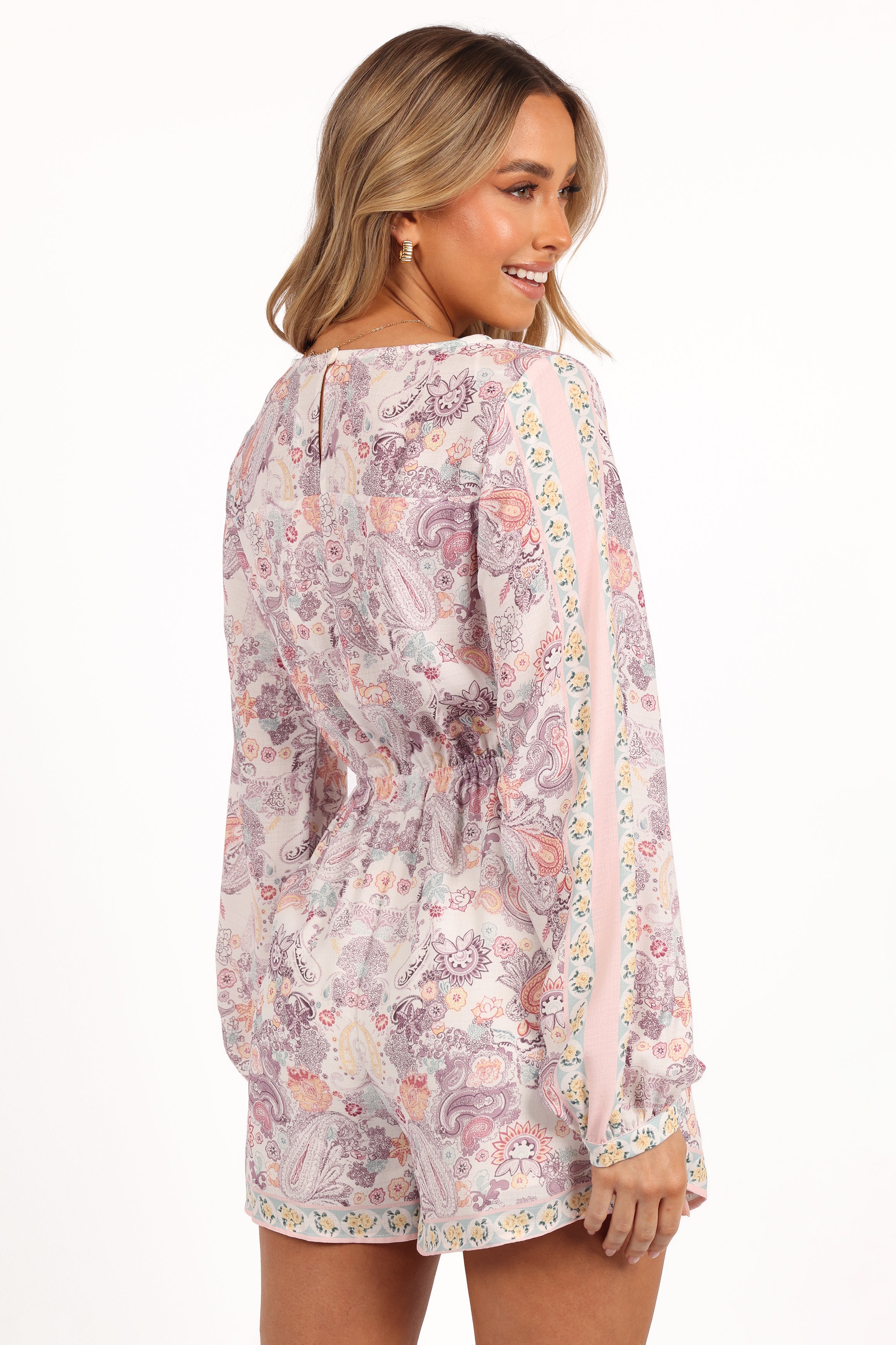 Positano Playsuit - White Multi