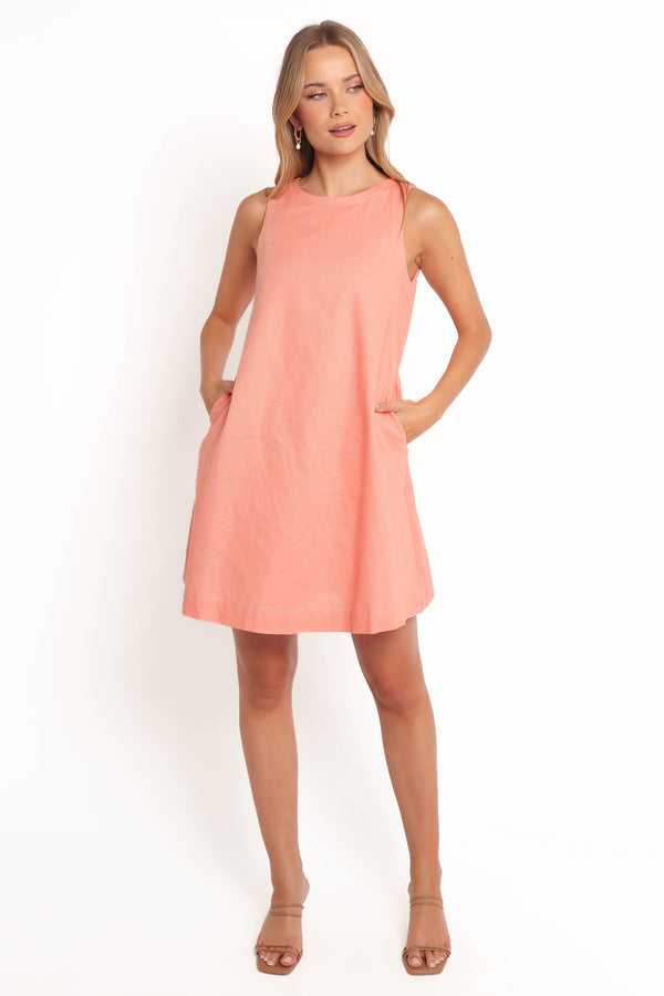 Priyanka Mini Dress - Peach