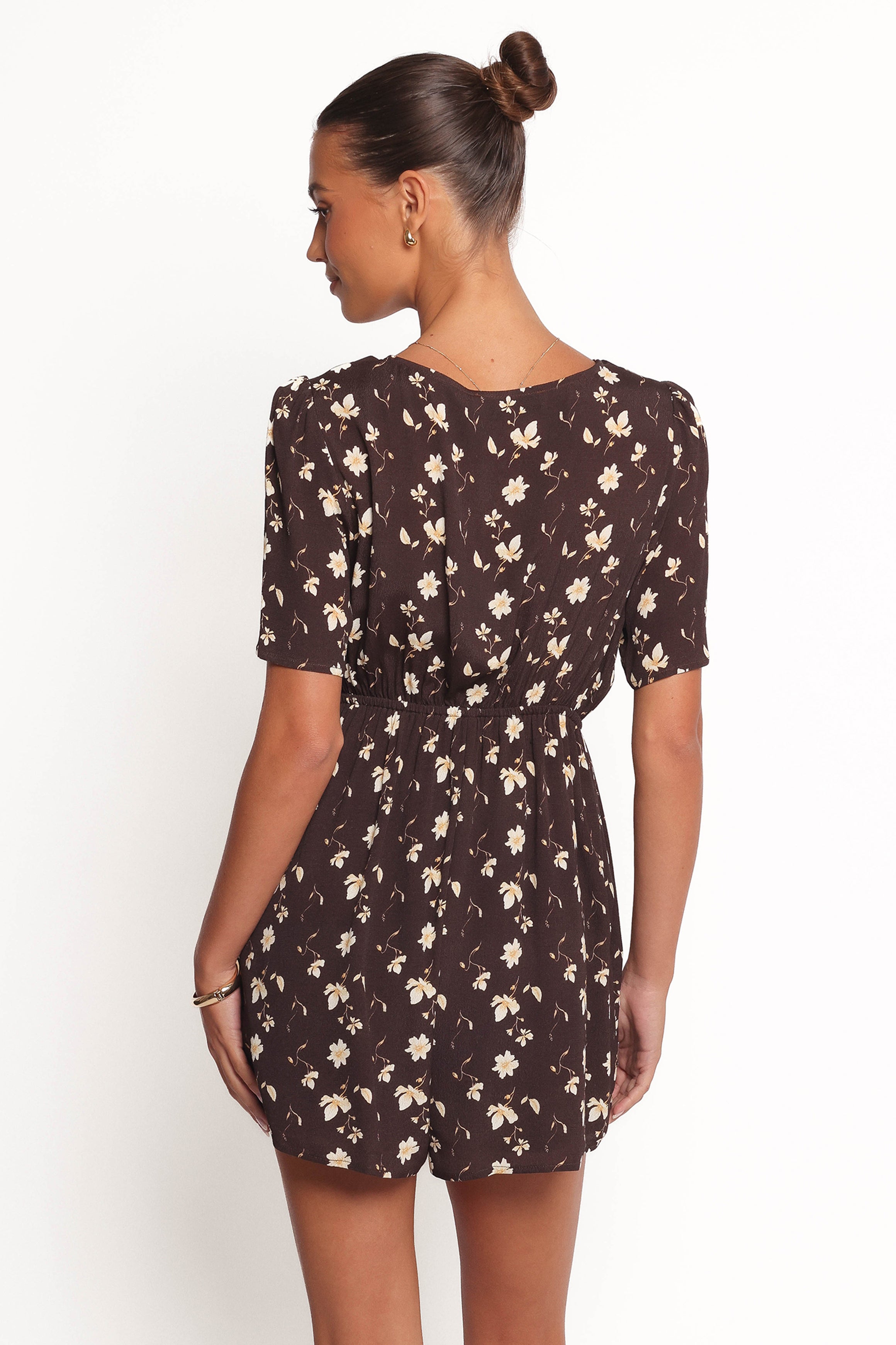 Raschelle Playsuit - Brown Ditsy