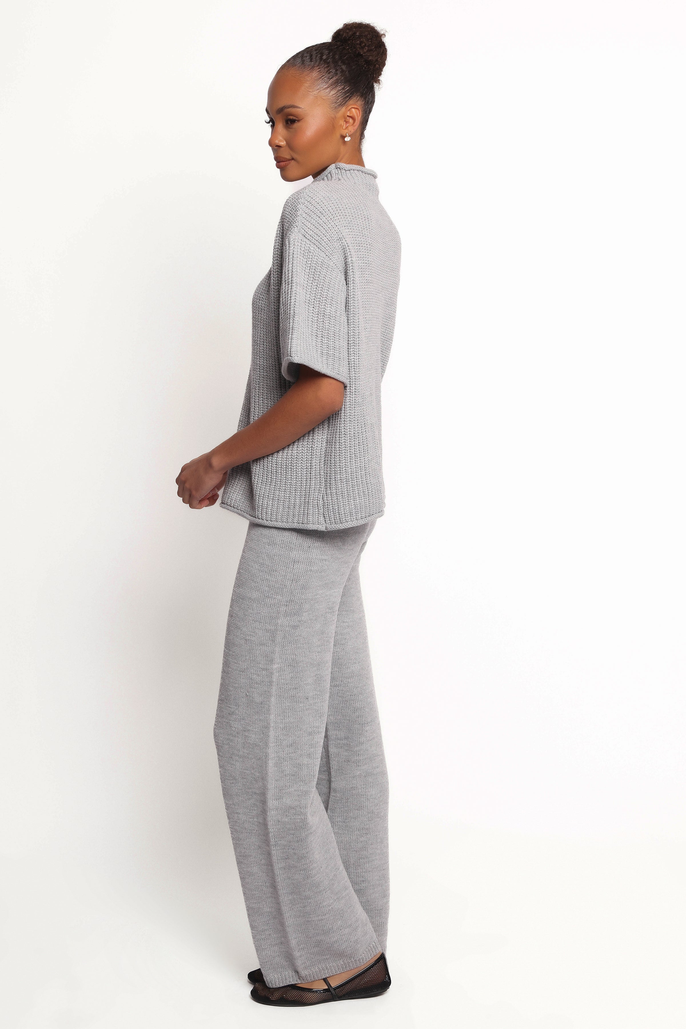 Remii Knit Pant Set - Grey
