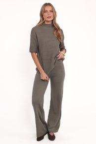 Remii Knit Pant Set - Khaki