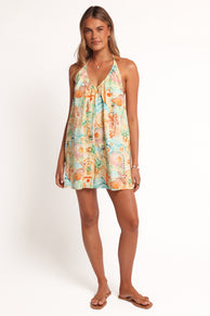 Renata Halter Playsuit - Golden Palm