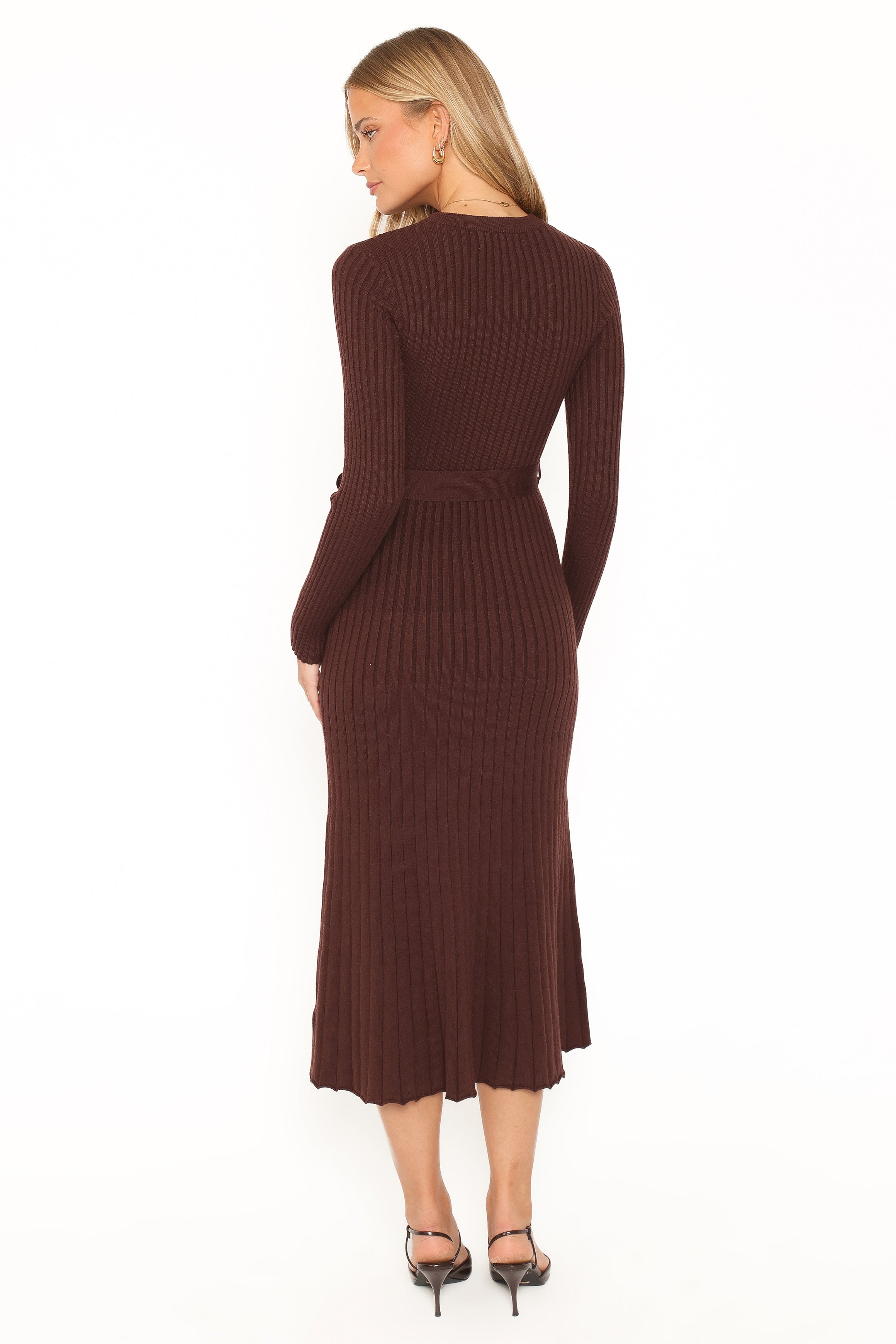 Rhianna Dress - Rum Raisin Brown