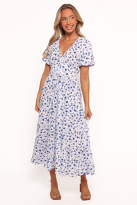 Roberts Maxi Dress - Blue Ditsy Floral