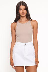 Rollas 90s Relaxed Mini Skirt - White Gold