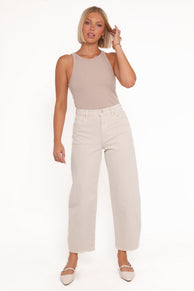 Rollas Gigi Barrel Jeans - Salt