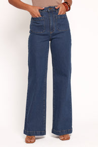 Rollas Sailor Long Jeans - Eco Ruby Blue