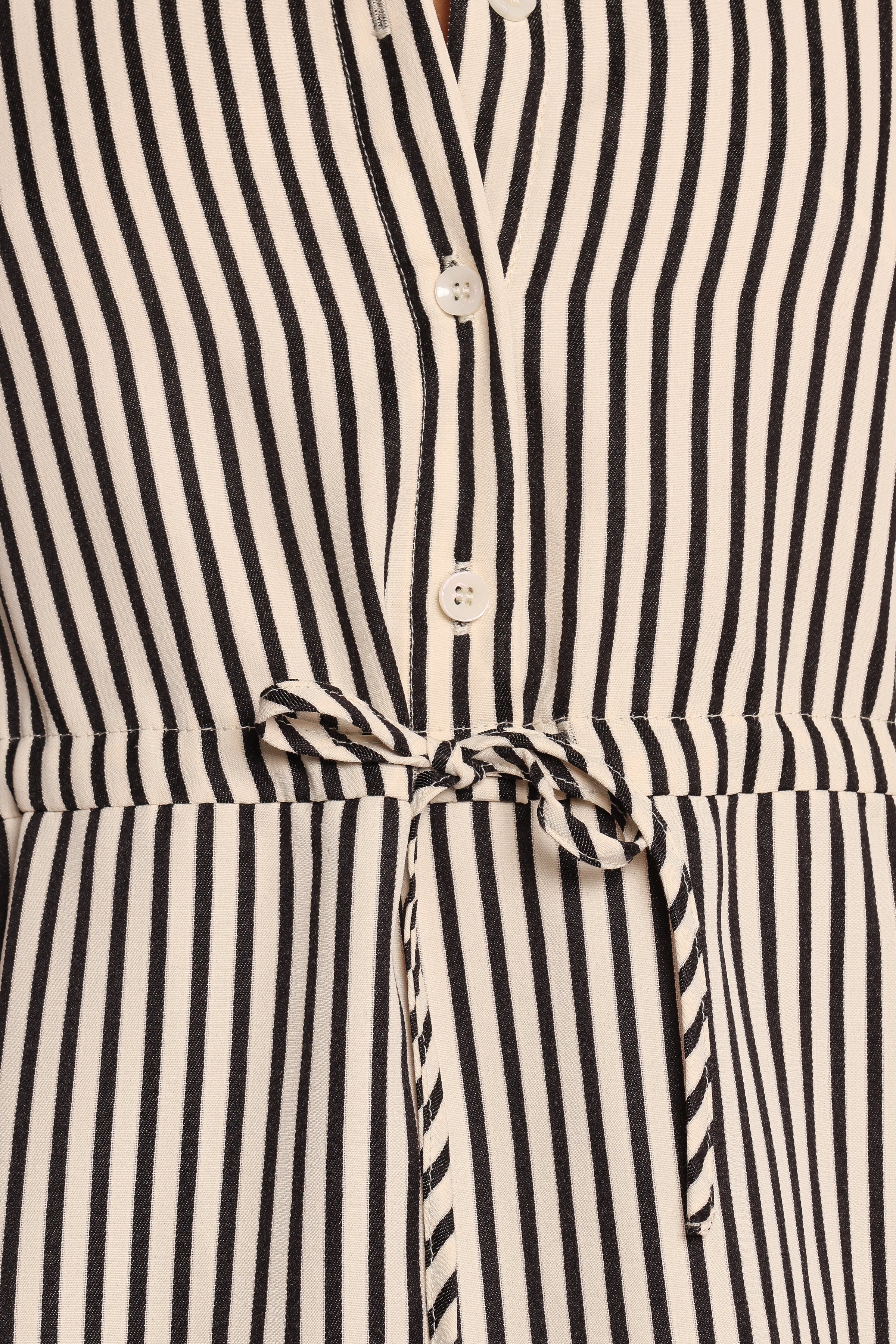 Ronda Mini Dress - Black Stripe