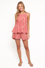 Rory Shorts - Red Gingham