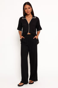 Rosemary Knit Pant Set - Black