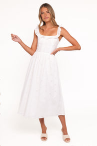 Ruella Midi Dress - White