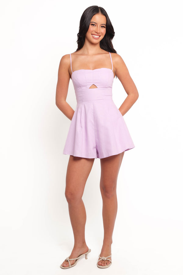 Rycee Scalloped Playsuit - Lilac