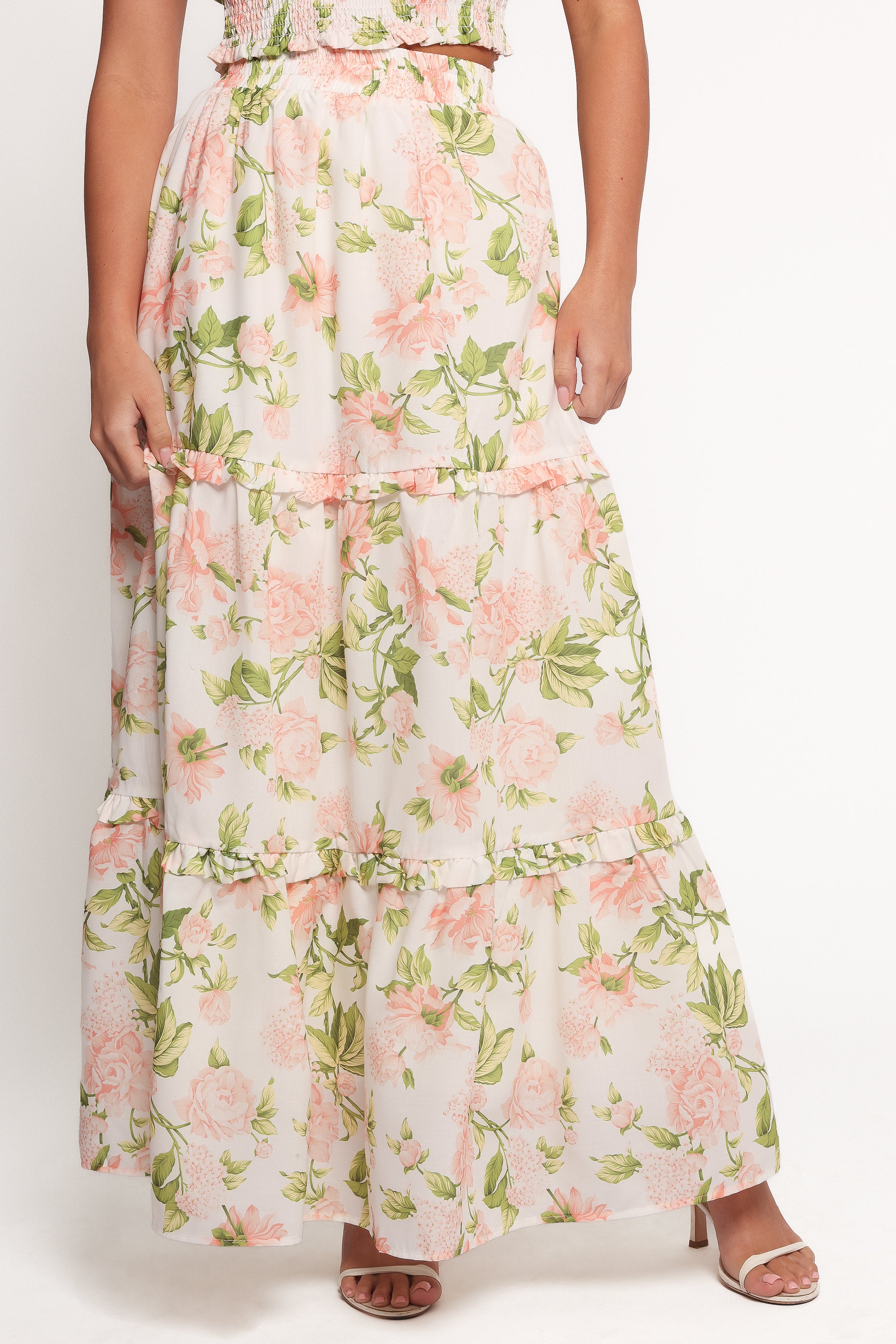 Sabrie Off Shoulder Skirt Set - Floral