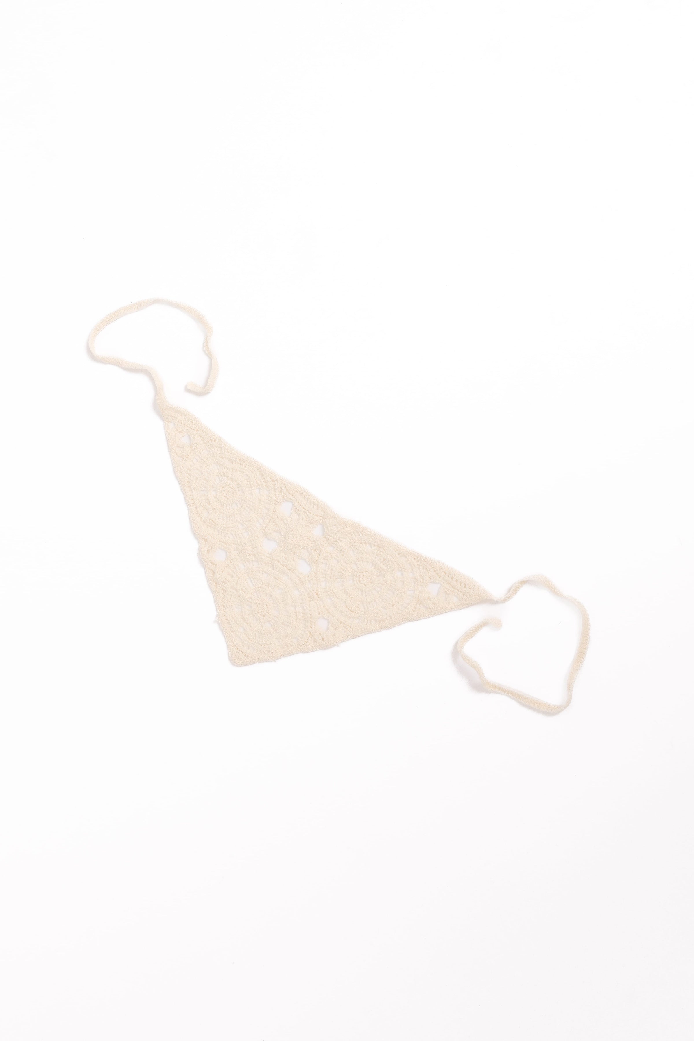 Sabrina Crochet Bandana - White