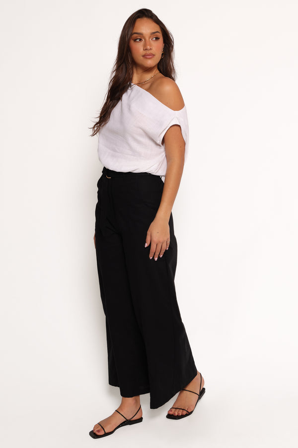 Sadie Wide Leg Pant - Black