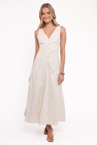 Saffron Midi Dress - Ivory