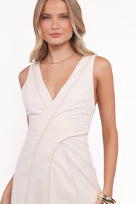 Saffron Midi Dress - Ivory