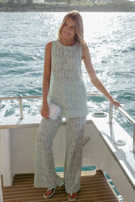 Sammy Embroidered Set - Mint Green