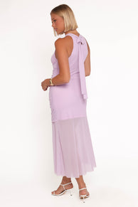 Sarsha Halterneck Midi Dress - Lavender