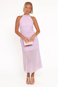 Sarsha Halterneck Midi Dress - Lavender