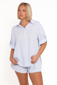 Shelley Short Sleeve Shirt - Pale Blue
