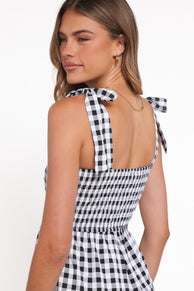 Simo Playsuit - Black Gingham