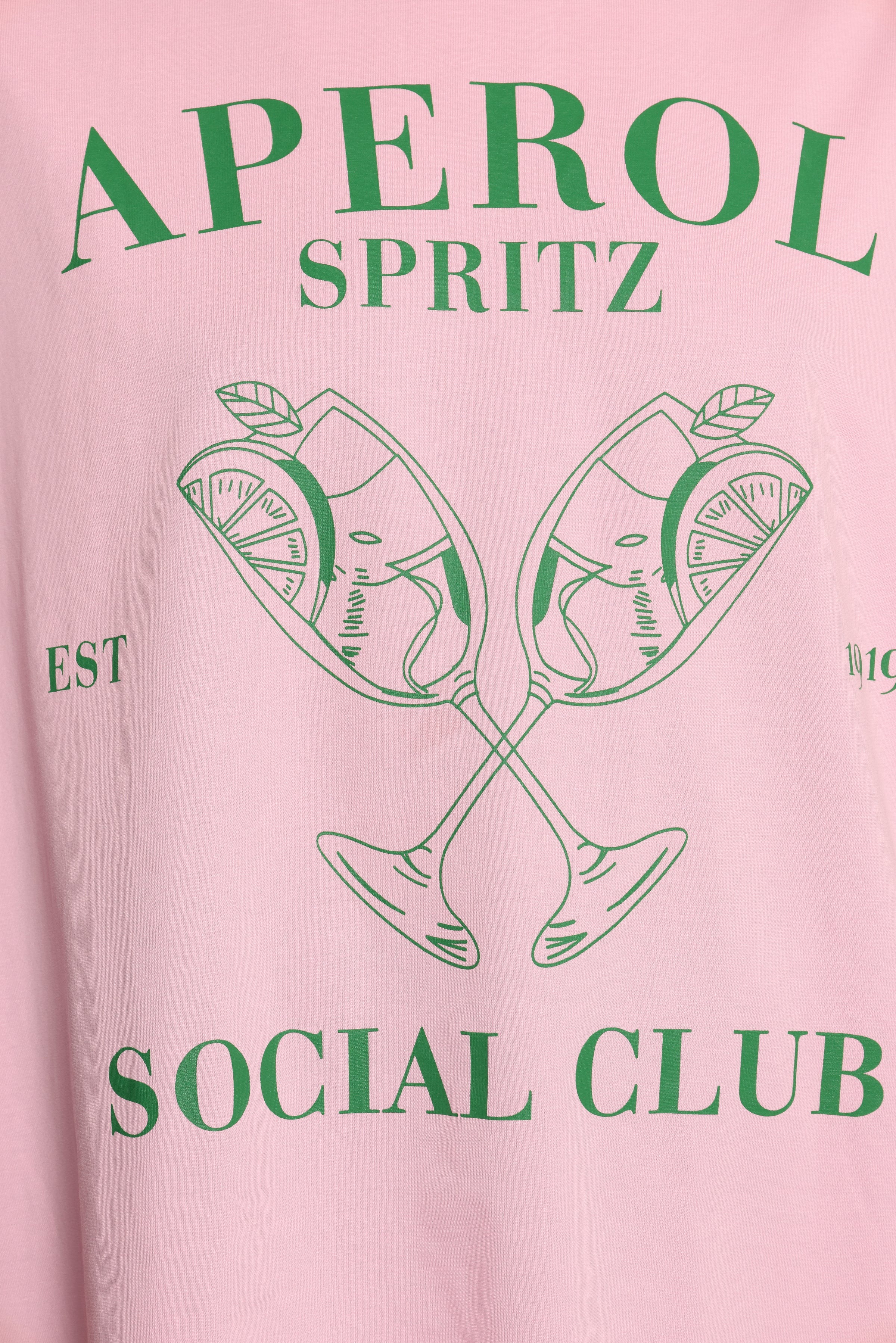 Social Club Tee - Pink Green