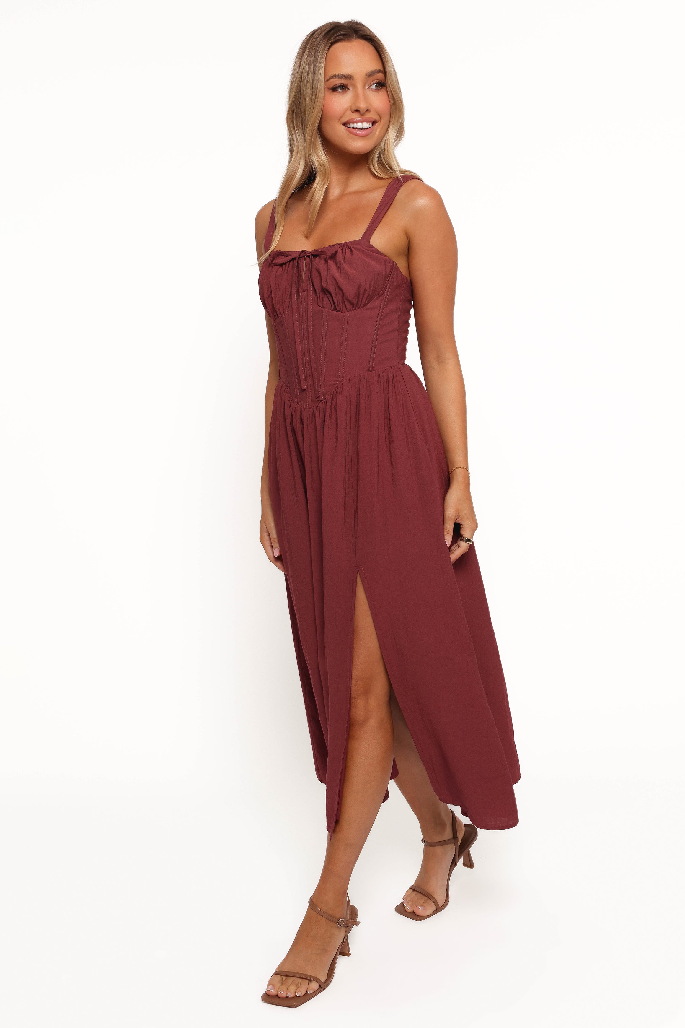 Sofie Midi Dress - Brick