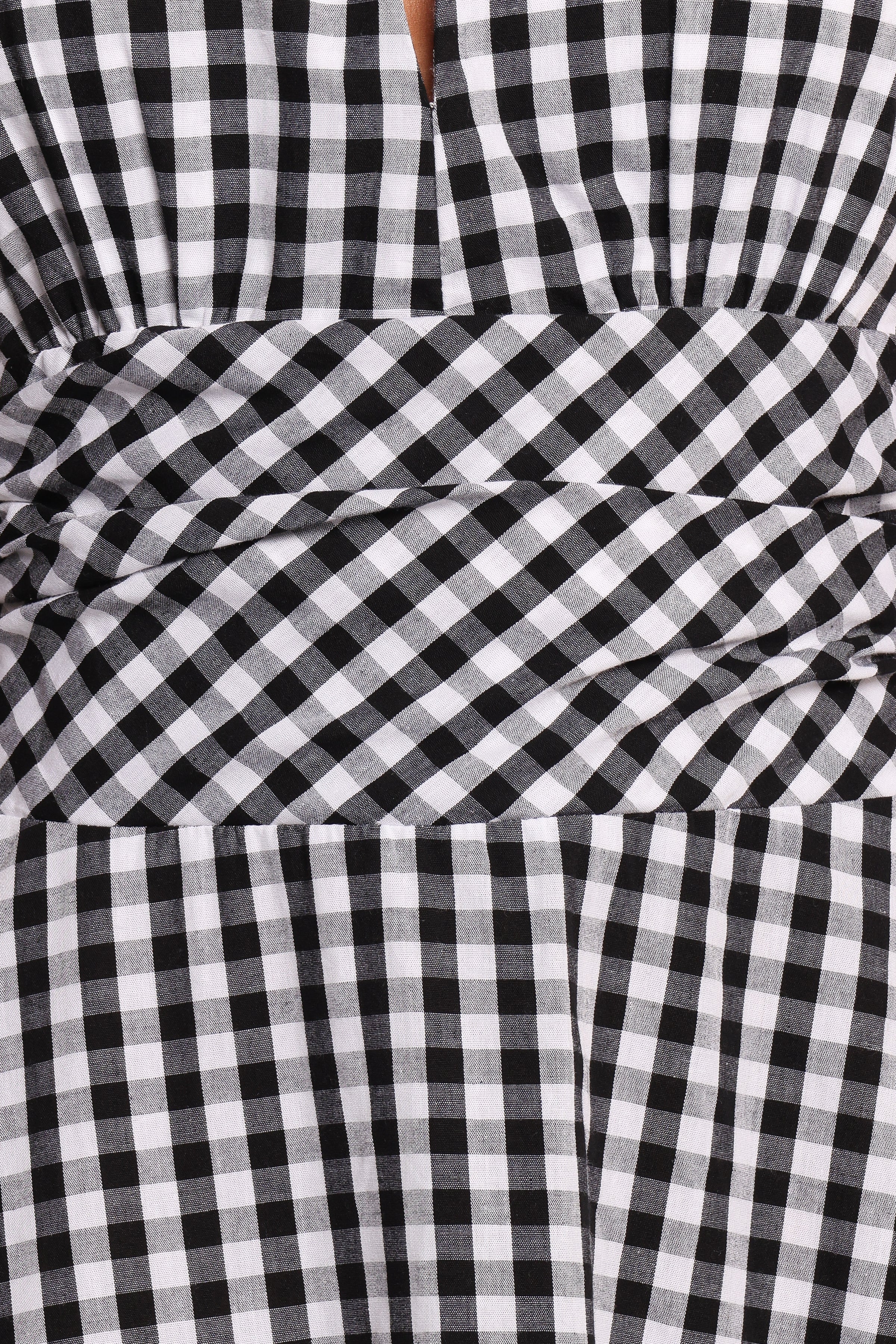 Solene Maxi Halterneck Dress - Black/White