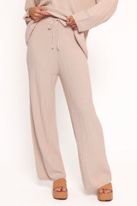 Sonole Ribbed Knit Pant - Oat