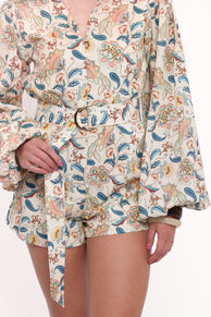 Soul Belted Playsuit - Paisley