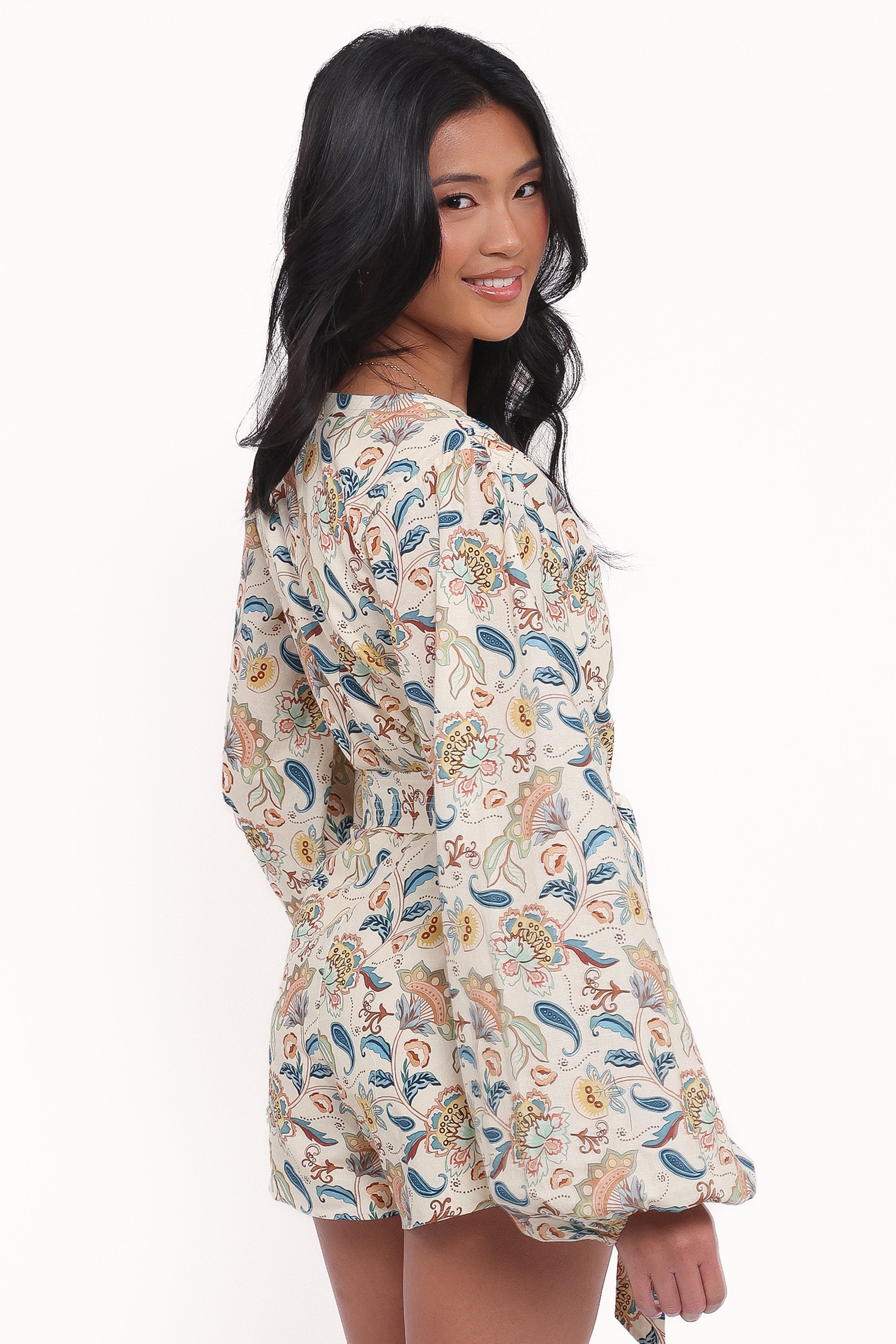 Soul Belted Playsuit - Paisley