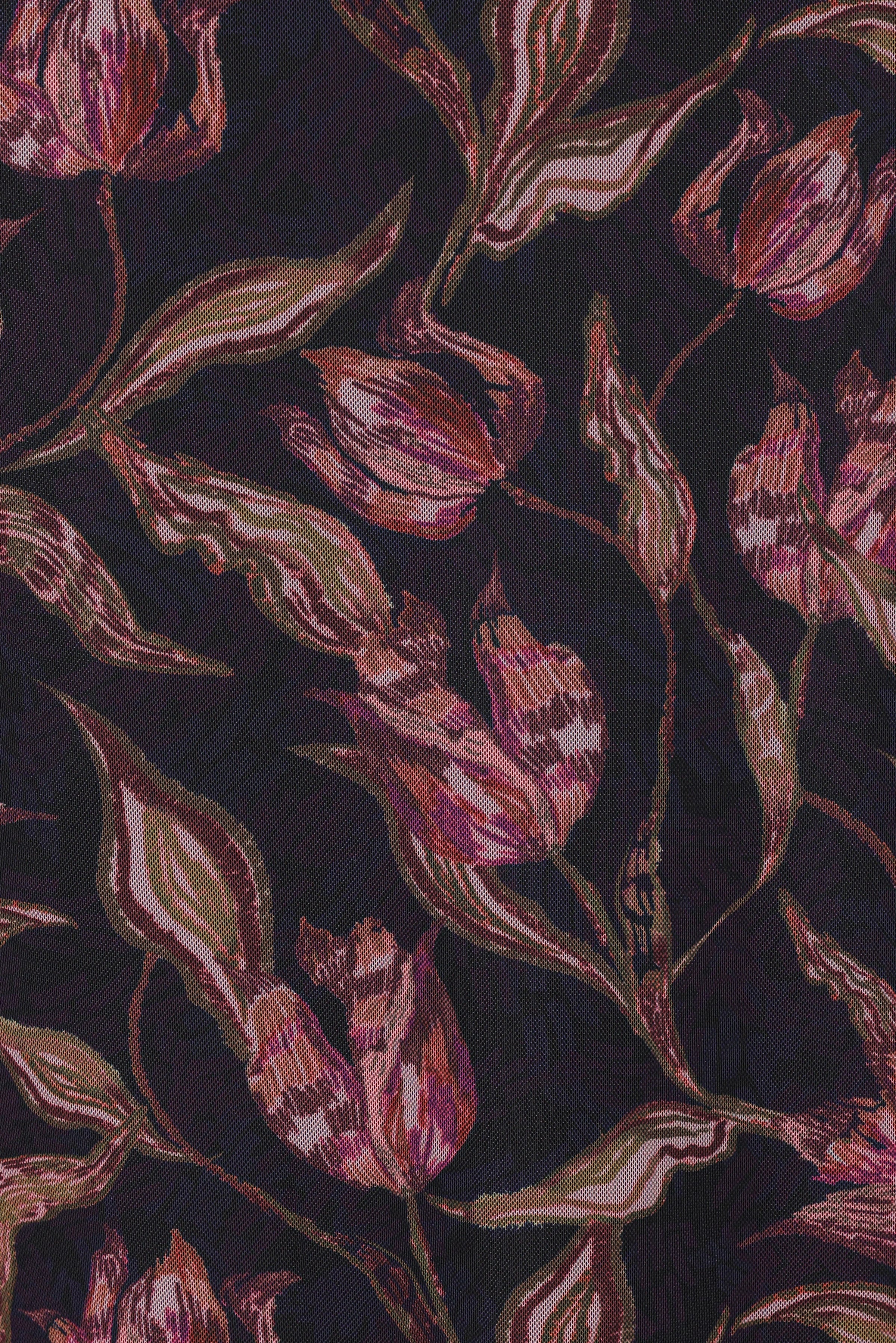 Steele Mesh Skirt Set - Dark Plum Floral