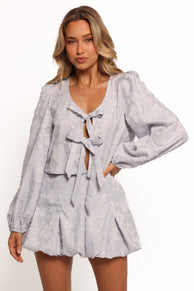 Stevie Two Piece Set - Dusty Blue