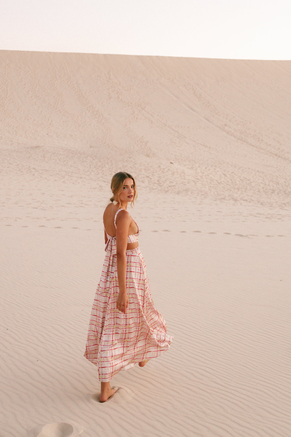 Sydney Maxi Dress - Sunset Check