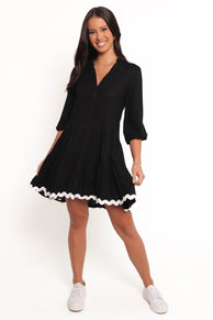 Tala Mini Dress - Black/White