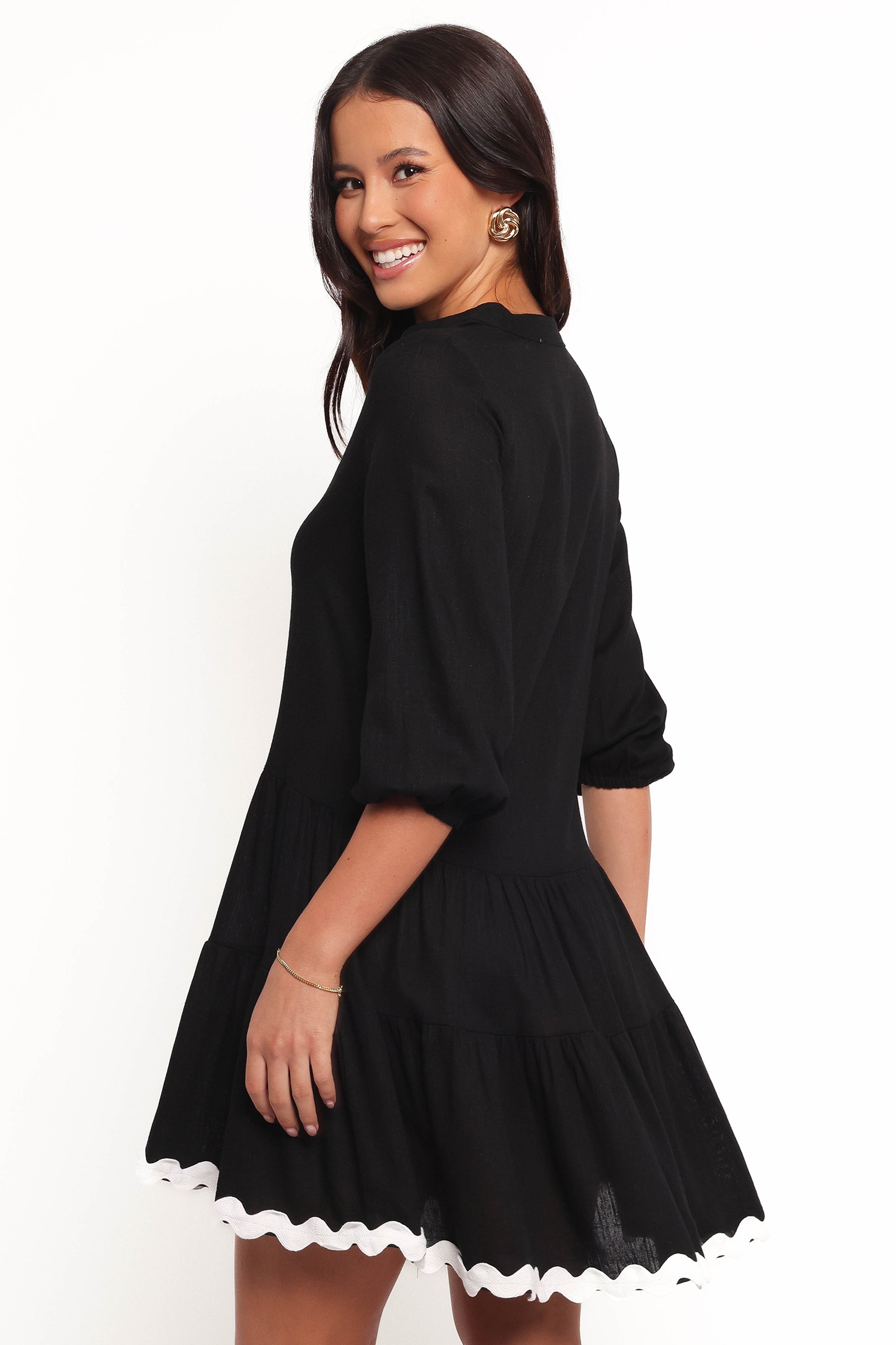 Tala Mini Dress - Black/White