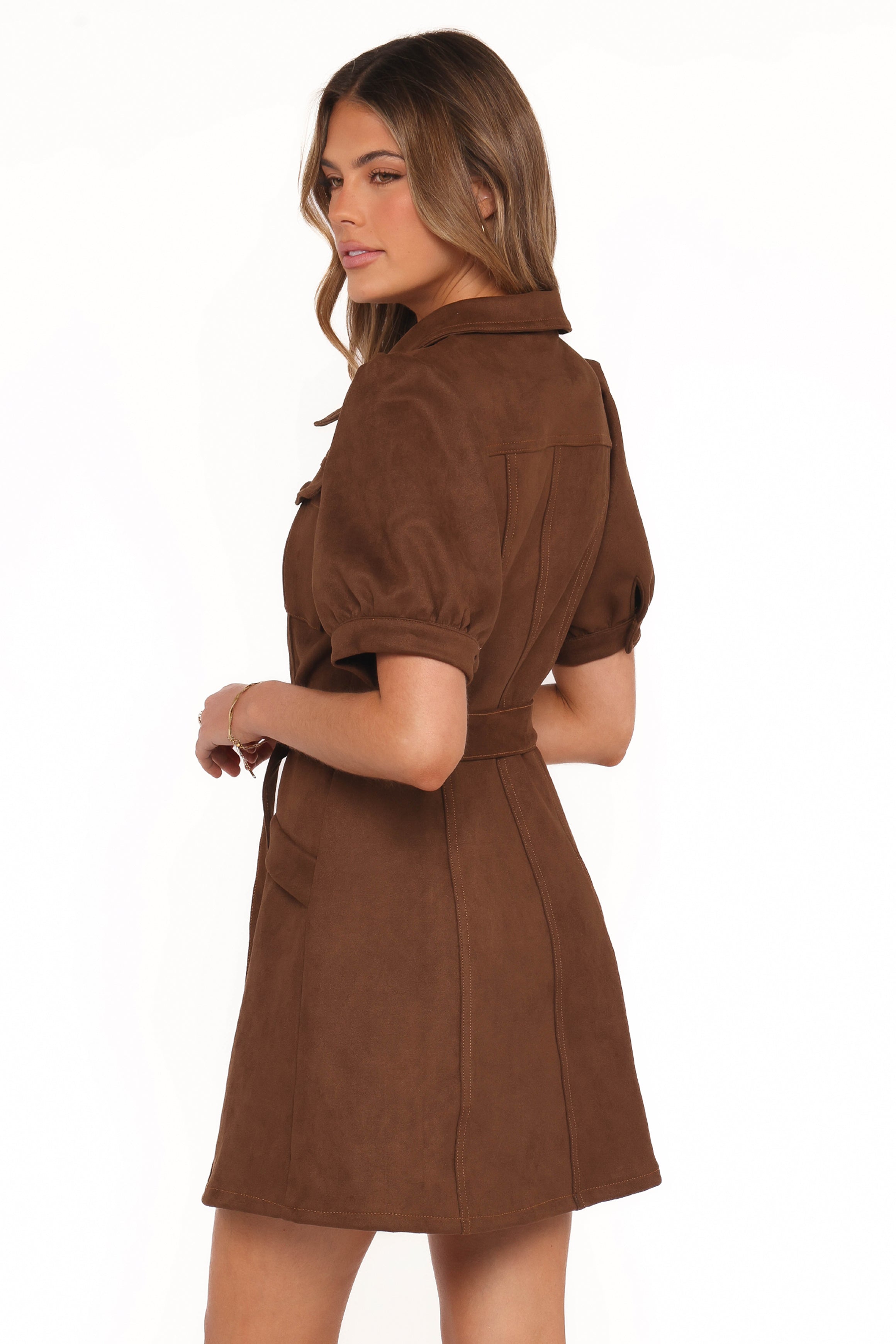 Talina Mini Dress - Brown