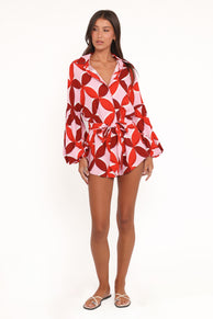 Tansy Playsuit - Pink Diamond