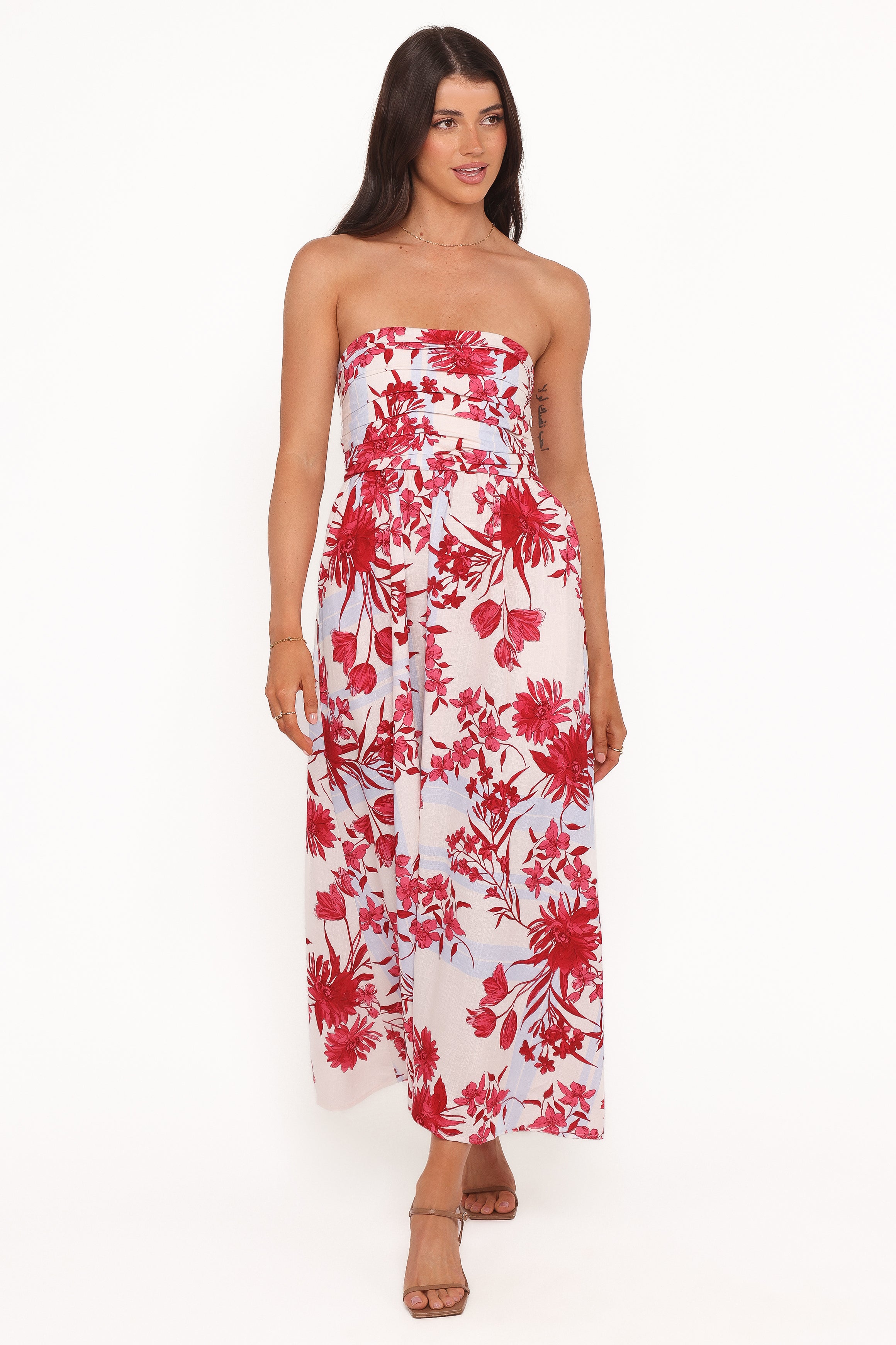 Terri Midi Dress - Fuchsia Floral