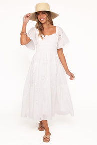 Tierney Midi Dress - White