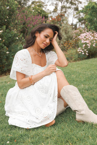 Tierney Midi Dress - White