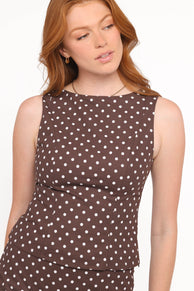 Tiffany Skort Set - Brown Dot