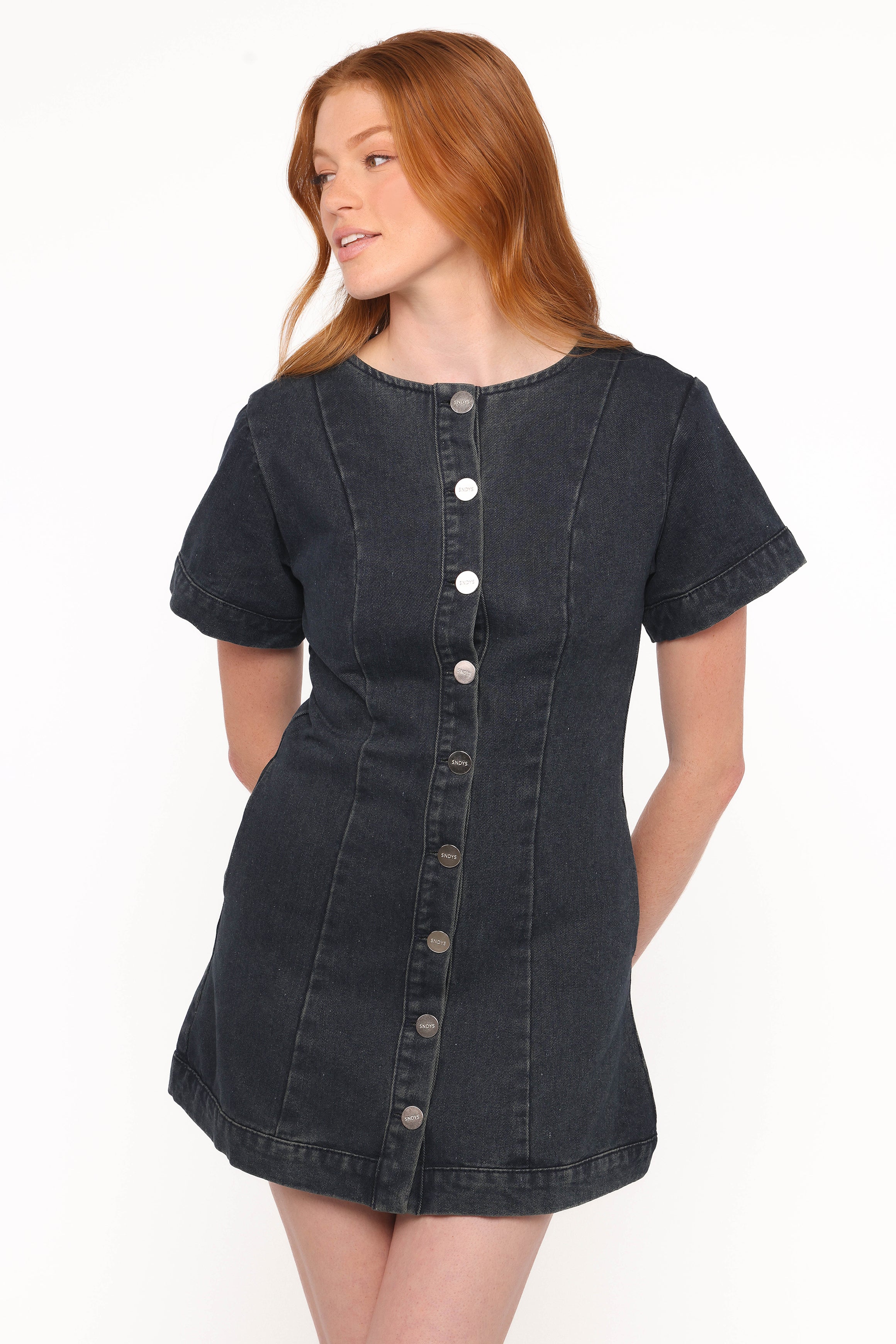 Tilla Denim Mini Dress - Indigo Blue