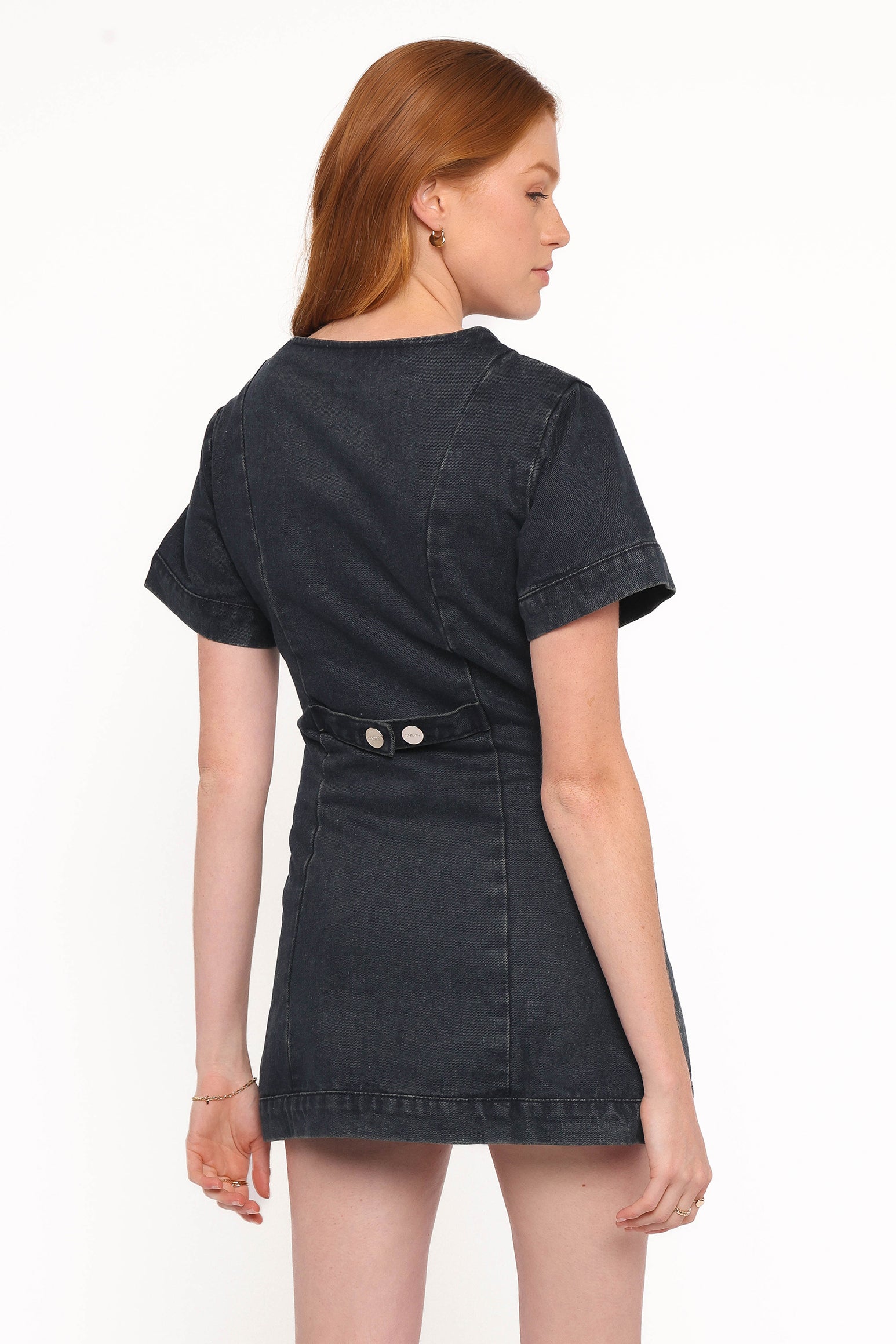 Tilla Denim Mini Dress - Indigo Blue