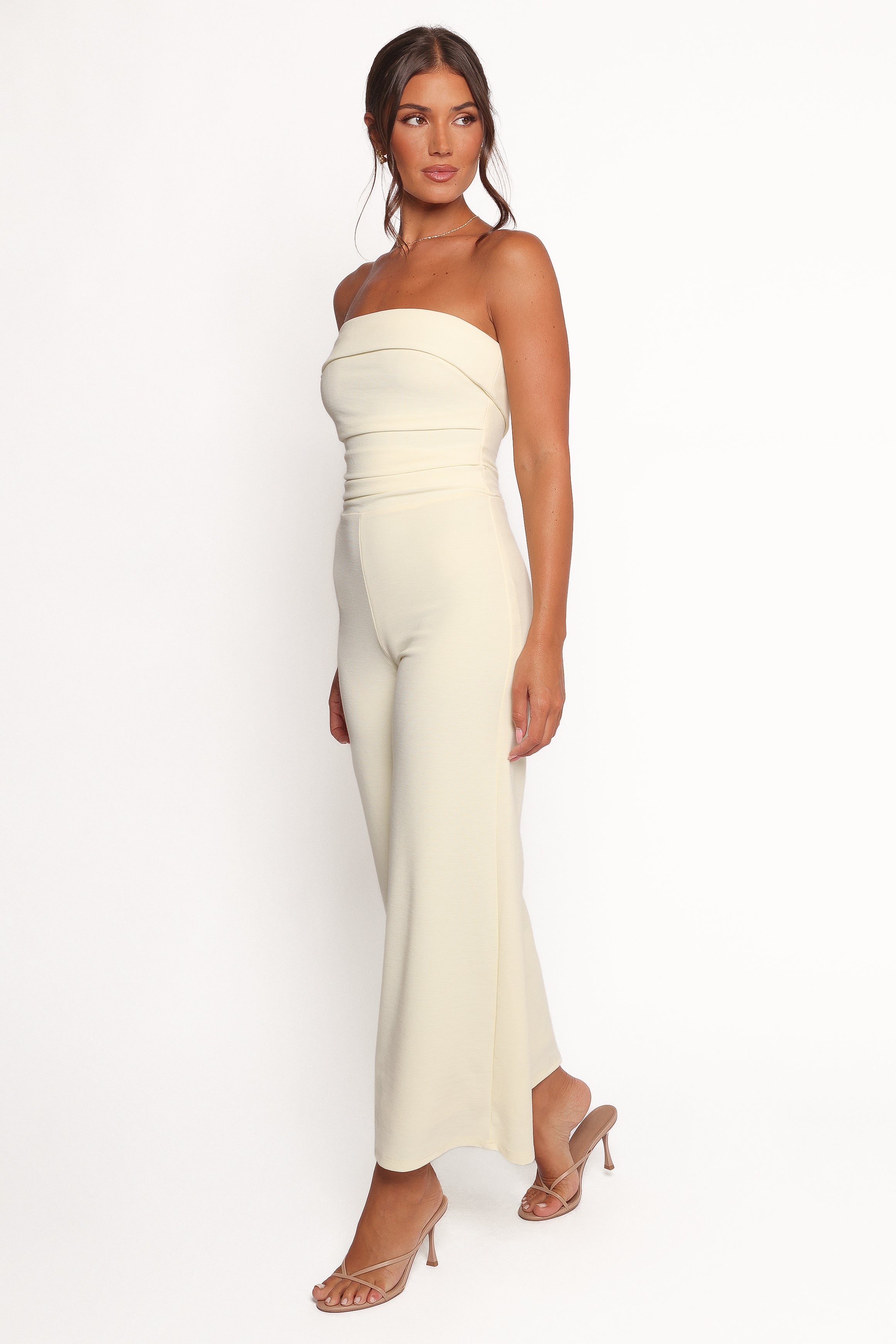 Trixette Strapless Jumpsuit - Butter