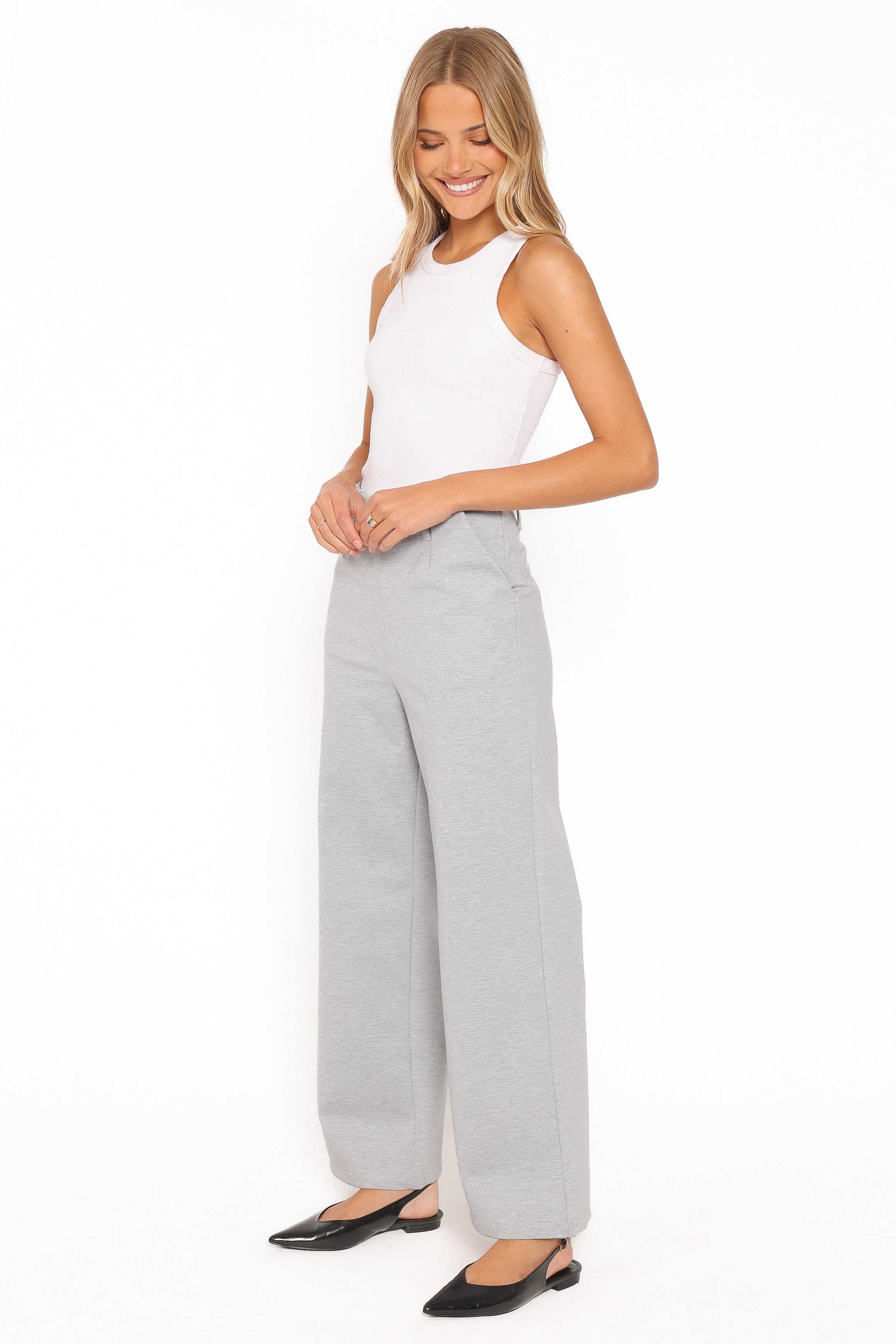 Tylah Ponte Pants - Heather Grey